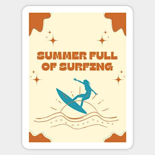 Summer full of surfing Sticker